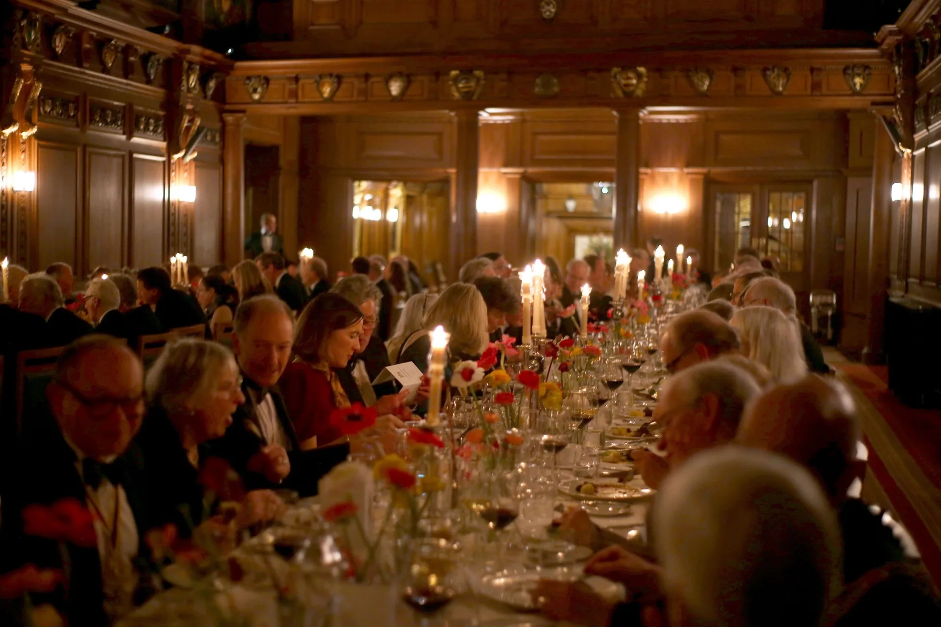 An intimate candlelit dinner